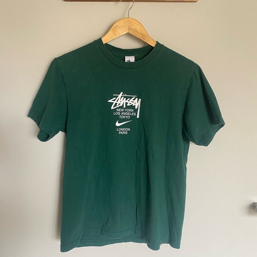Men’s Stussy x Nike Green T shirt Medium